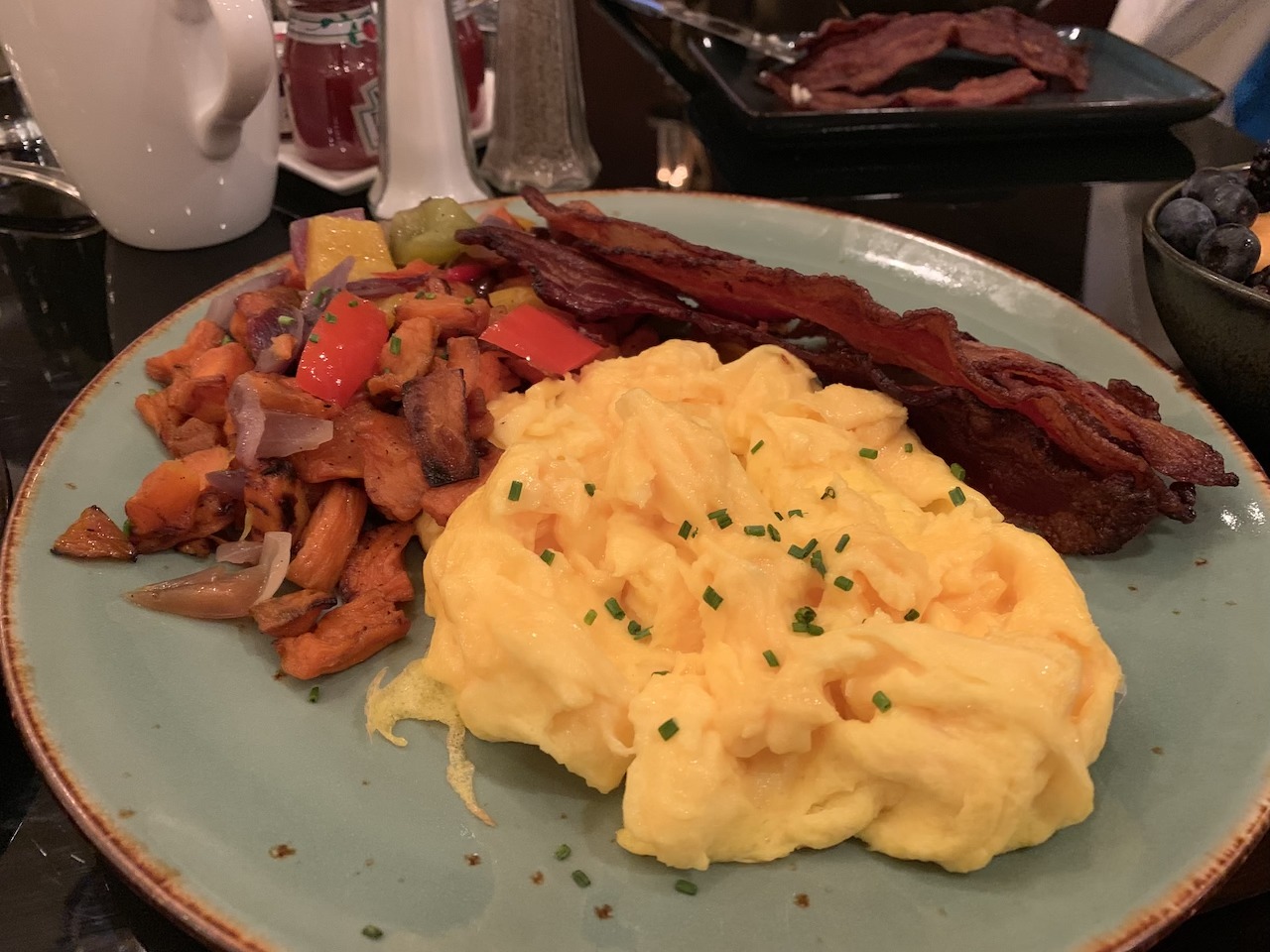 The Roosevelt New Orleans, a Waldorf-Astoria Hotel Hawaii Calling Eggs Bacon and Hashbrowns