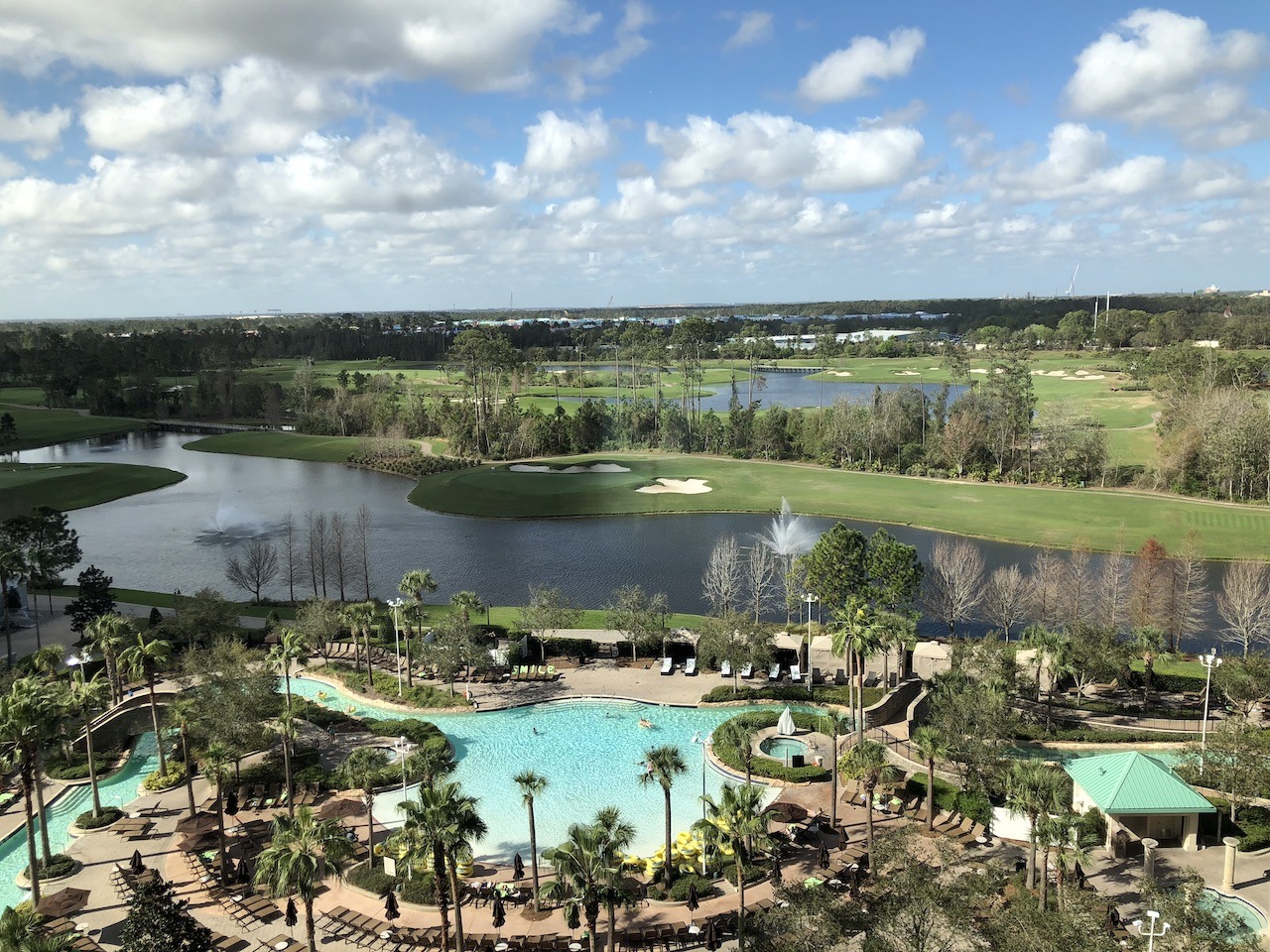 Hilton Orlando Bonnet Creek Resort is at Disney's Doorstep Hawaii Calling Pool complex and golf course