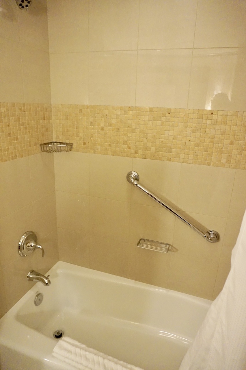 Hilton Orlando Bonnet Creek Resort is at Disney's Doorstep Hawaii Calling Shower over tub