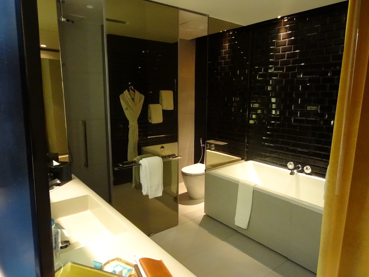 W Hotel Bangkok - Style and Sass in Thailand Hawaii Calling "Wow" bathroom suite