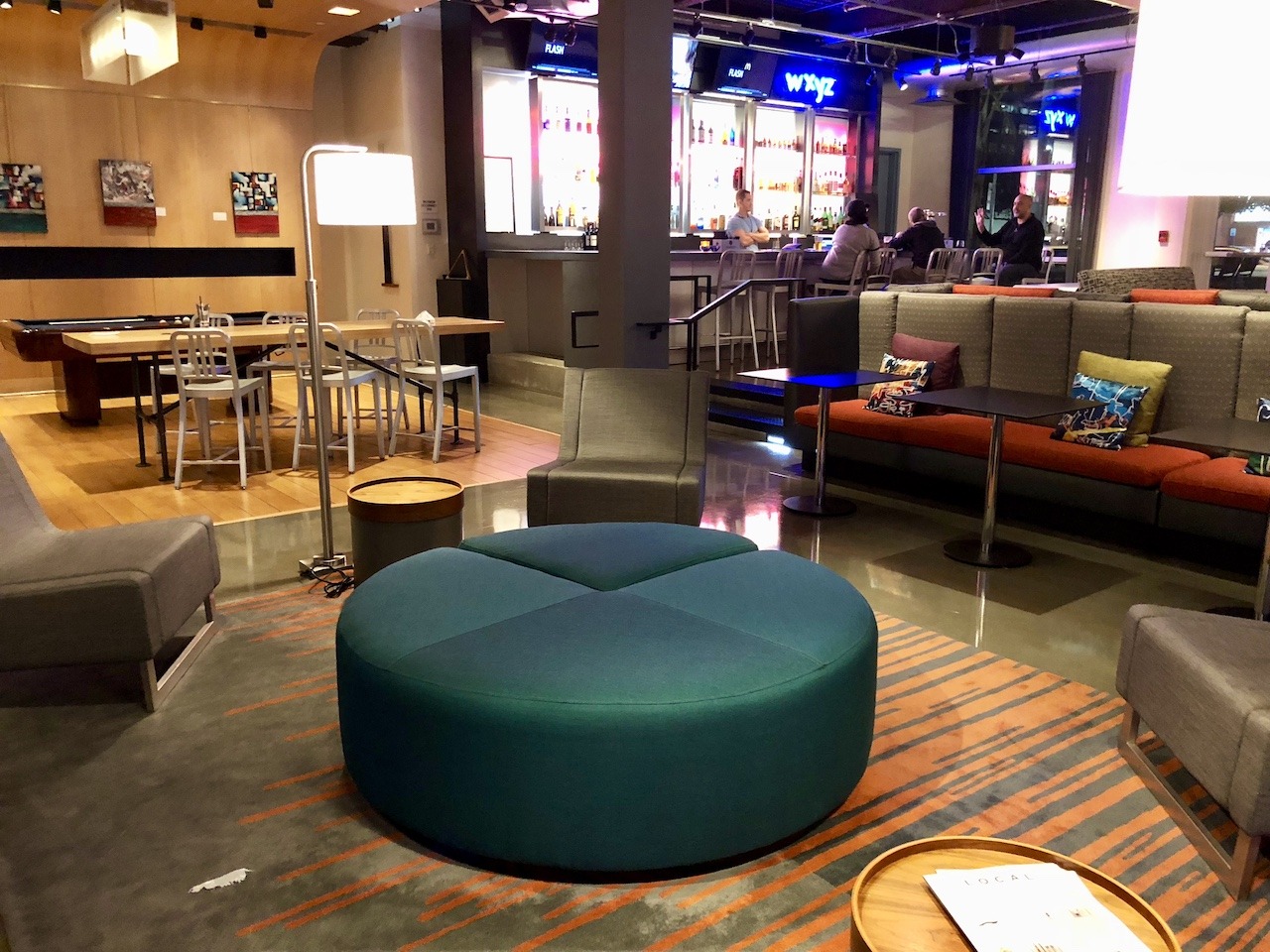 Aloft Houston (Galleria) - Stylish Perks and Value Hawaii Calling Aloft lobby seating indoors