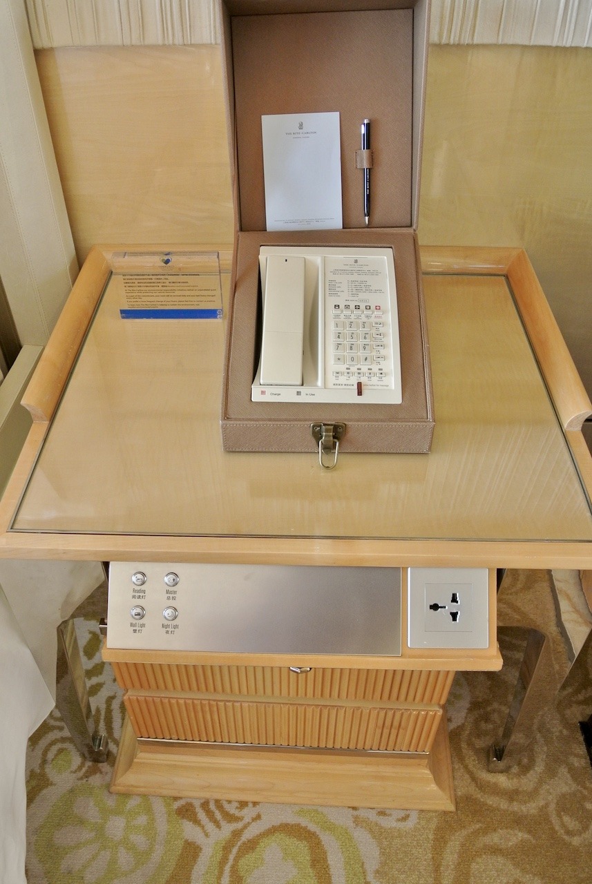 Ritz-Carlton Shanghai Pudong, On Top of the World Hawaii Calling Bedside table