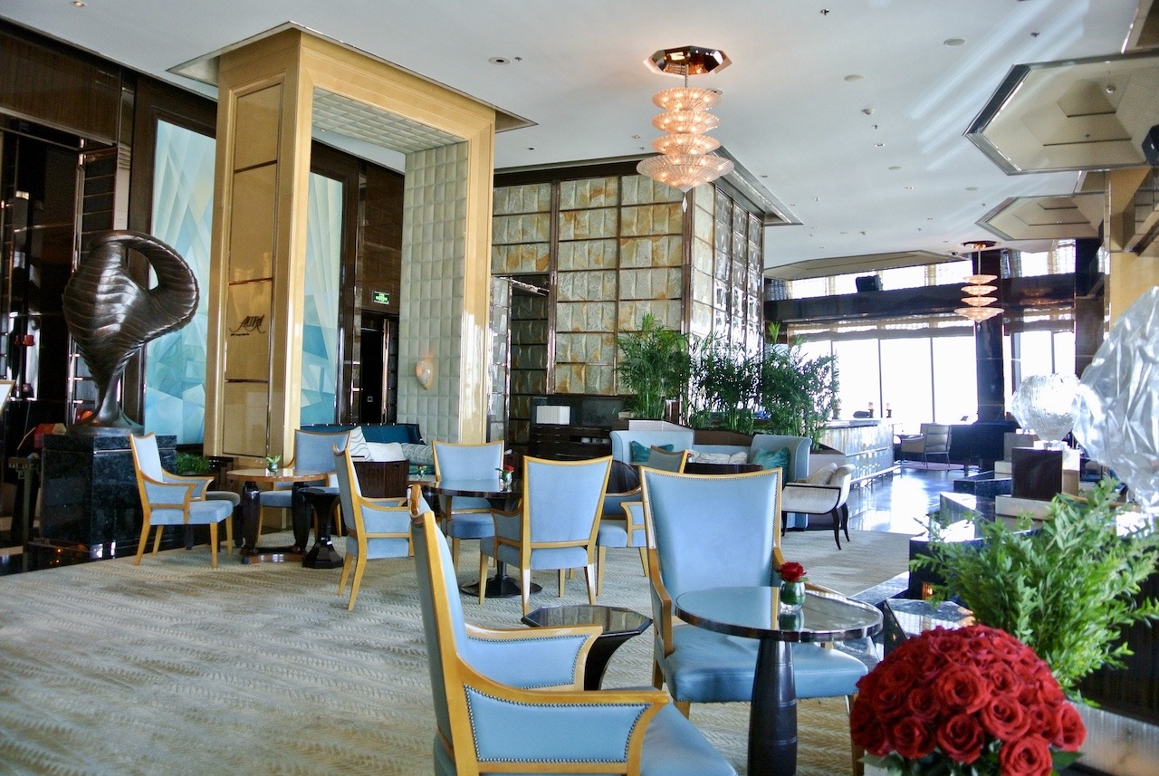 Ritz-Carlton Shanghai Pudong, On Top of the World Hawaii Calling Lobby and Aura seating