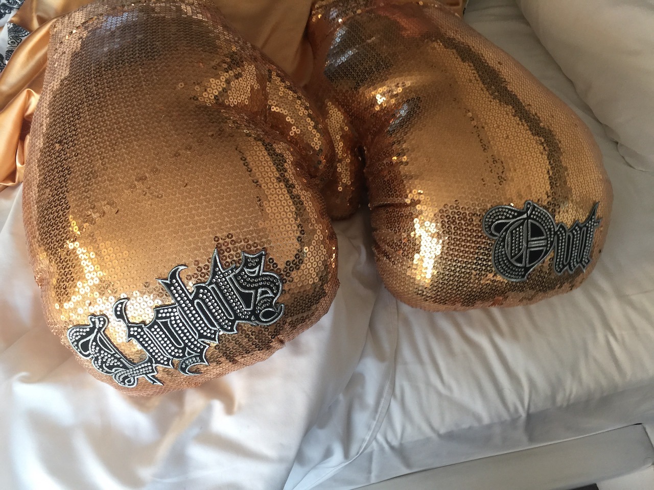 W Hotel Bangkok - Style and Sass in Thailand Hawaii Calling Muay Thai gloves