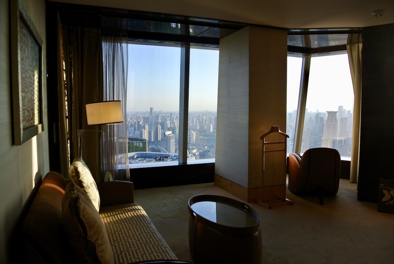 Ritz-Carlton Shanghai Pudong, On Top of the World Hawaii Calling Suite living room