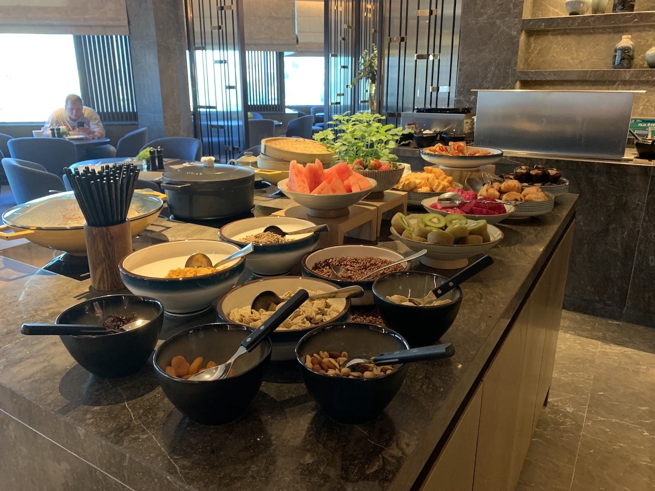 Hyatt Centric Victoria Harbour Hong Kong Hawaii Calling Breakfast items in lounge