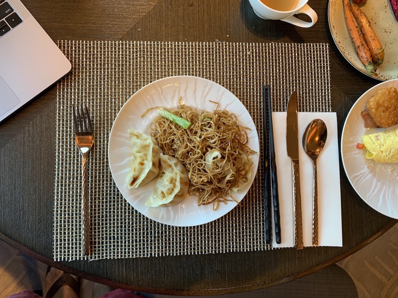 Hyatt Centric Victoria Harbour Hong Kong Hawaii Calling Noodles for breakfast