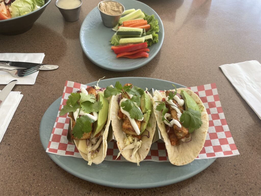 Sheraton Princess Kaiulani Hotel - Video & Review Hawaii Calling a plate of tacos with vegetables on it