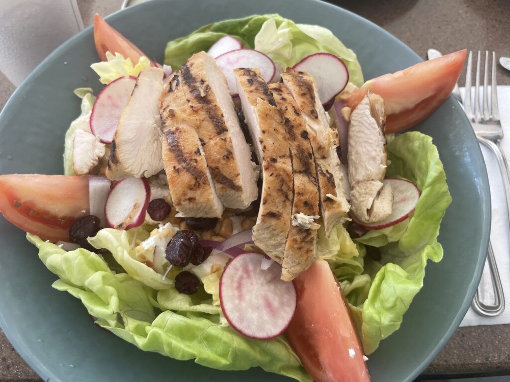 Sheraton Princess Kaiulani Hotel - Video & Review Hawaii Calling a salad with chicken and vegetables