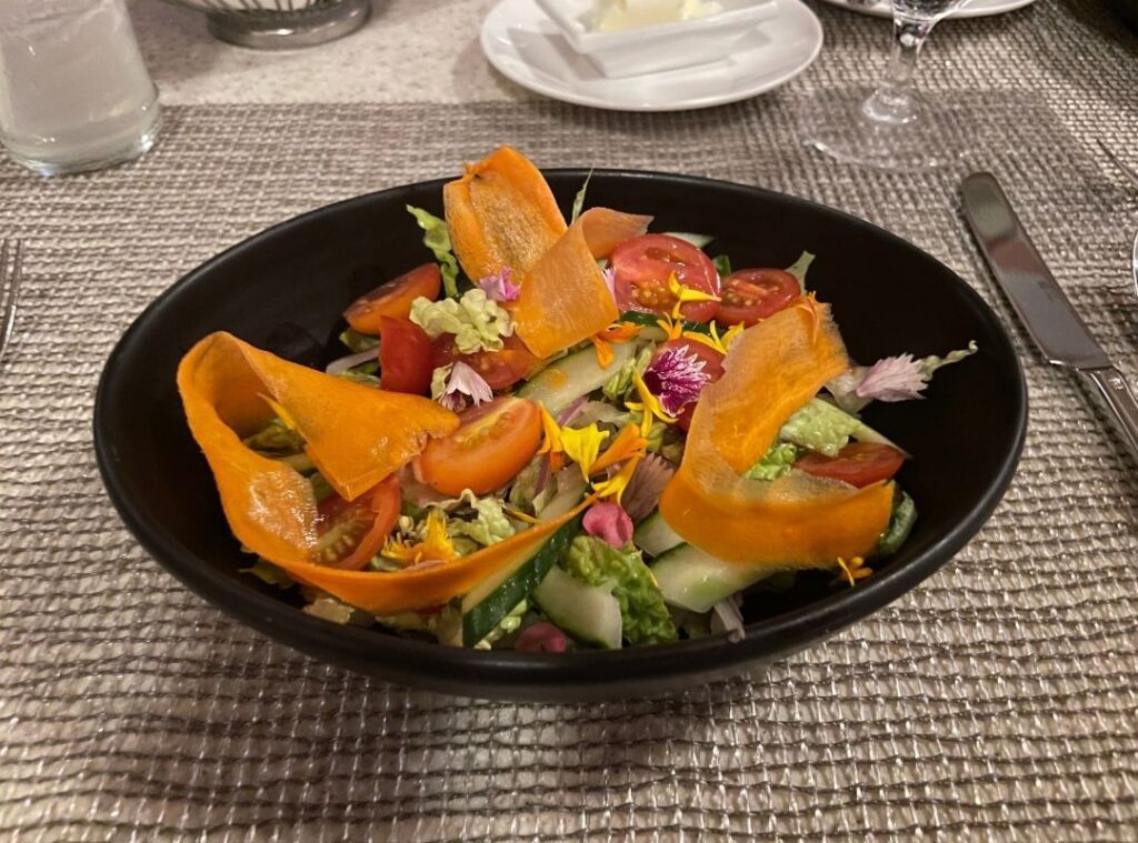 Review & Video: The Royal Hawaiian, Waikiki, A Luxury Collection Hotel Hawaii Calling a bowl of salad with vegetables and flowers