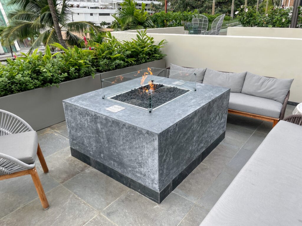 Review & Video: Waikiki Beach Marriott Resort & Spa Hawaii Calling a fire pit on a patio