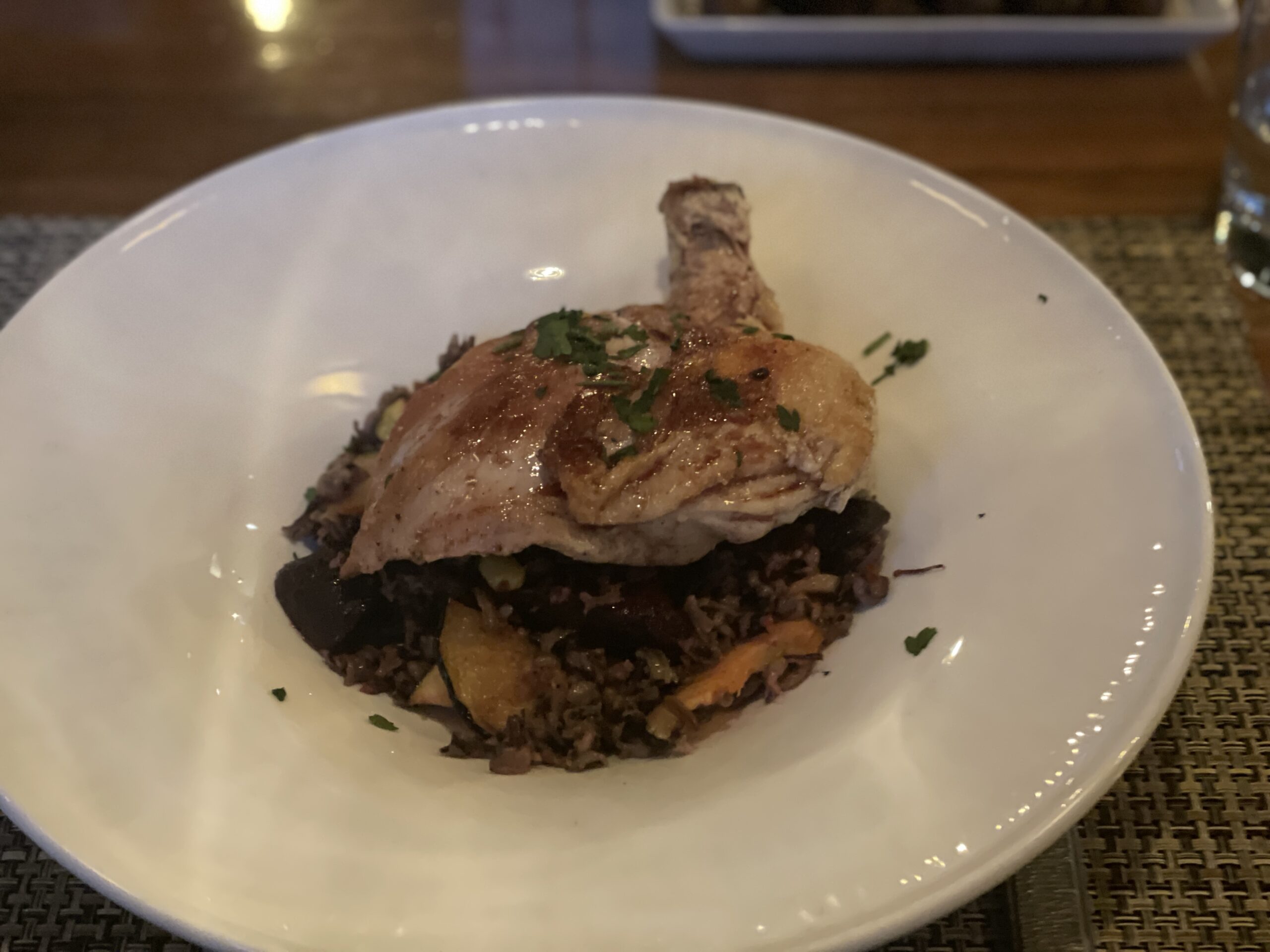 Review & Video: The Westin Monache Resort, Mammoth Mountain Hawaii Calling a plate of food on a table