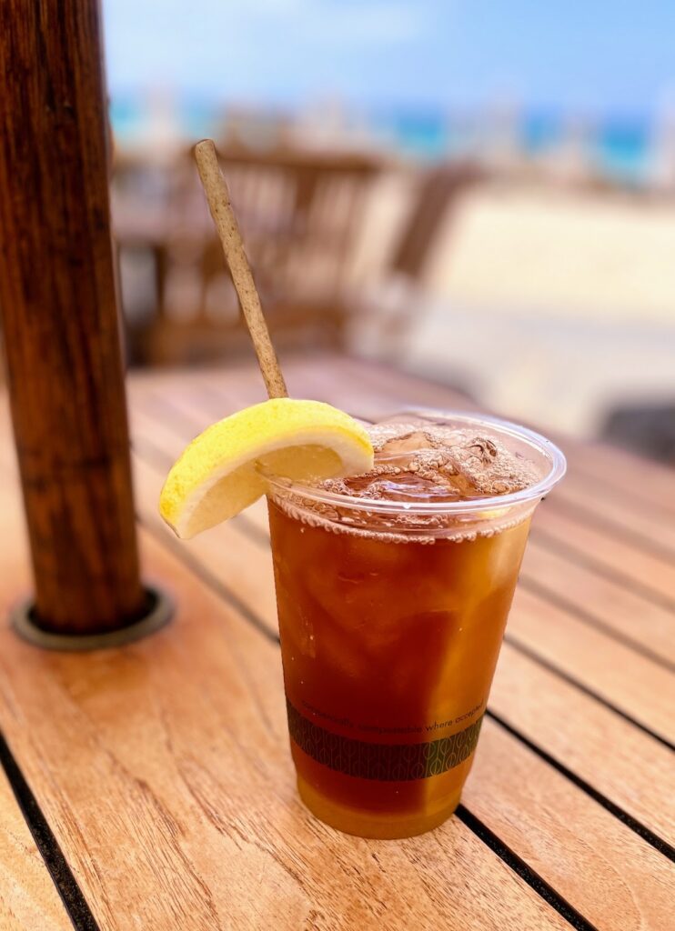 Review & Video: Mauna Kea Beach Hotel, Autograph Collection Hawaii Calling a cup of iced tea with a lemon wedge