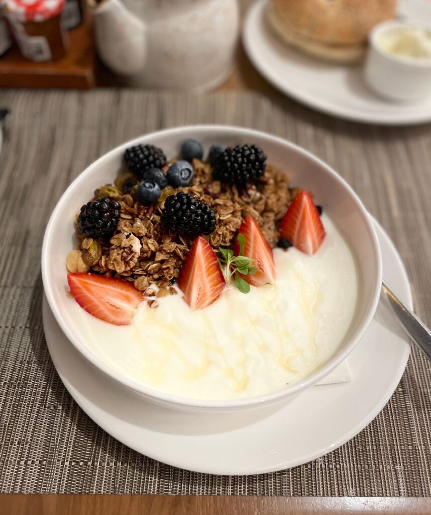Review & Video: The Ritz-Carlton Washington DC, Refined Luxury Hawaii Calling a bowl of yogurt with fruit and berries
