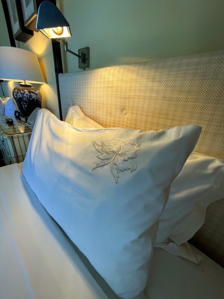 Review & Video: The Kahala Hotel and Resort, Presidential Luxury Hawaii Calling a pillow on a bed