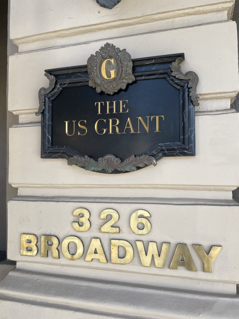Review & Video: The US Grant, San Diego, a Luxury Collection Hotel Hawaii Calling a sign on a building