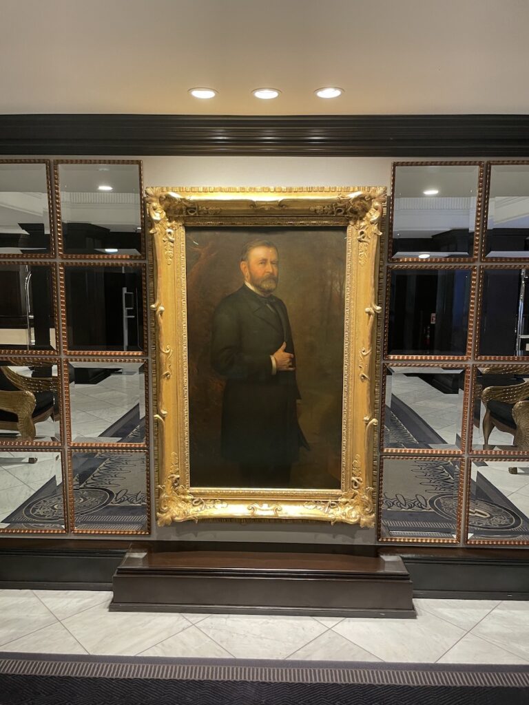 Review & Video: The US Grant, San Diego, a Luxury Collection Hotel Hawaii Calling a painting of a man in a gold frame