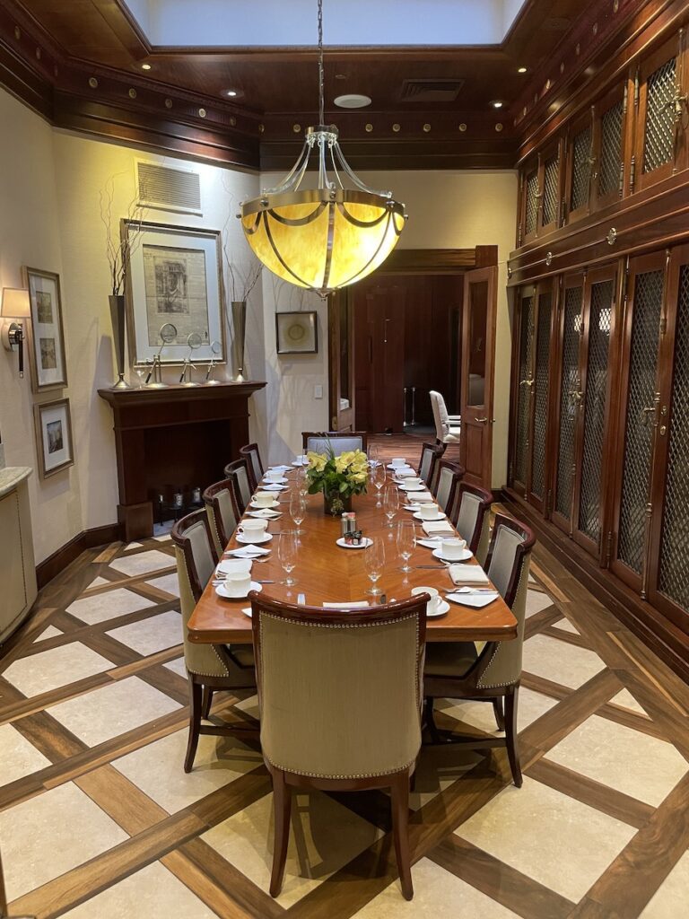Review & Video: The US Grant, San Diego, a Luxury Collection Hotel Hawaii Calling a dining table with chairs and a chandelier