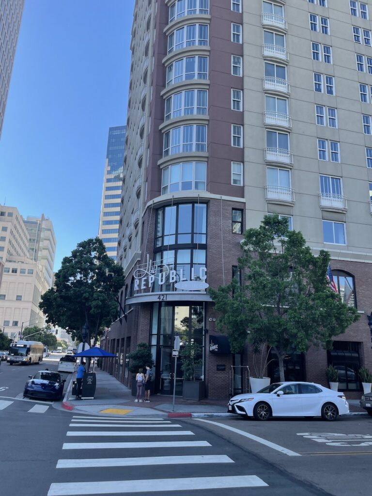 Review & Video: Hotel Republic San Diego, Autograph Collection Hawaii Calling a building with a sign on the front