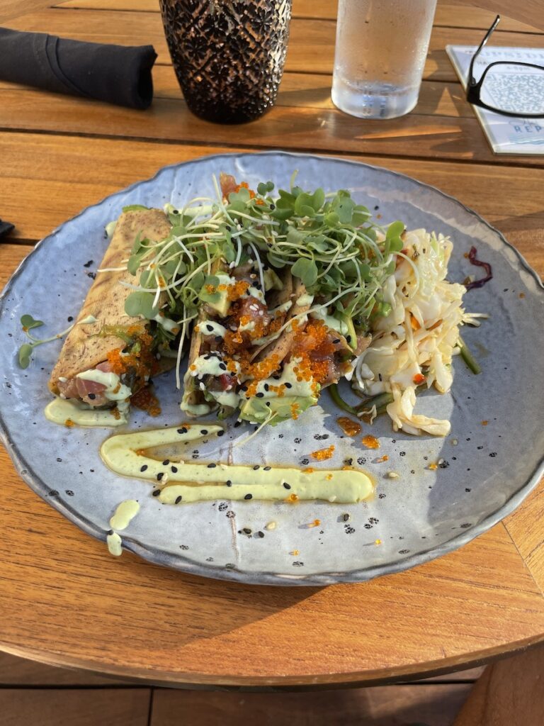 Review & Video: Hotel Republic San Diego, Autograph Collection Hawaii Calling a plate of food on a table