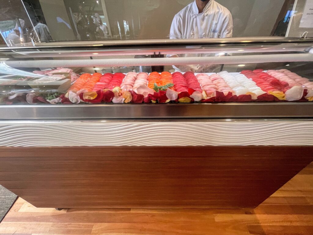 Orchids Breakfast Buffet | Best Brunch In Waikiki Hawaii Calling sashimi and sushi station at Orchids breakfast buffet