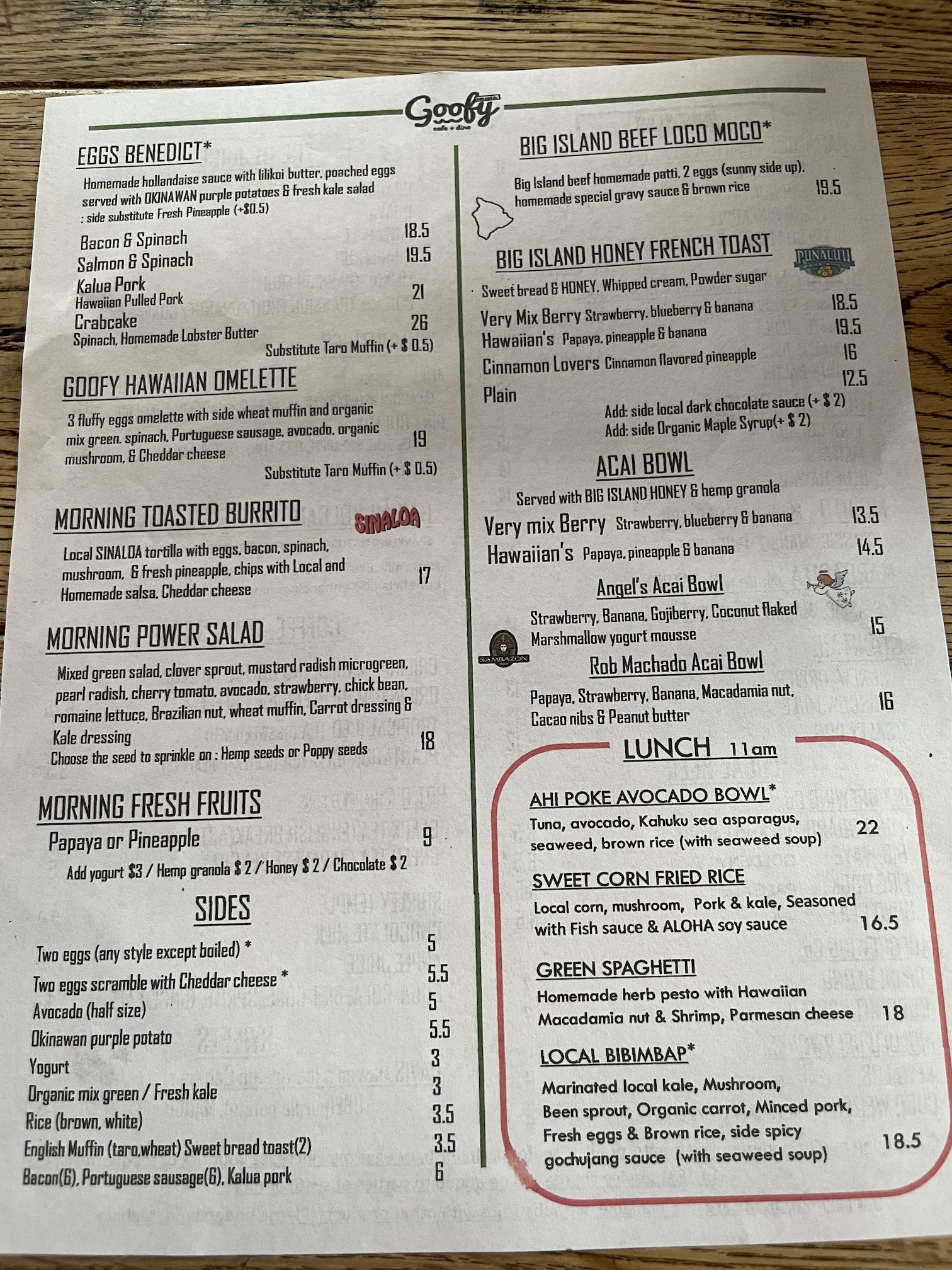 Goofy Cafe & Dine | Breakfast Review Hawaii Calling Goofy Cafe & Dine Menu