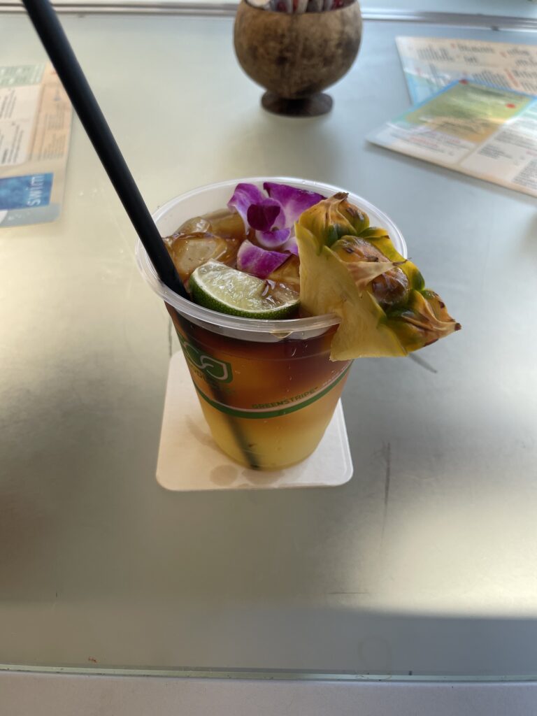Review: Hyatt Regency Waikiki, Amazing With An Achilles Heel Hawaii Calling a cup of iced tea with a straw and fruit