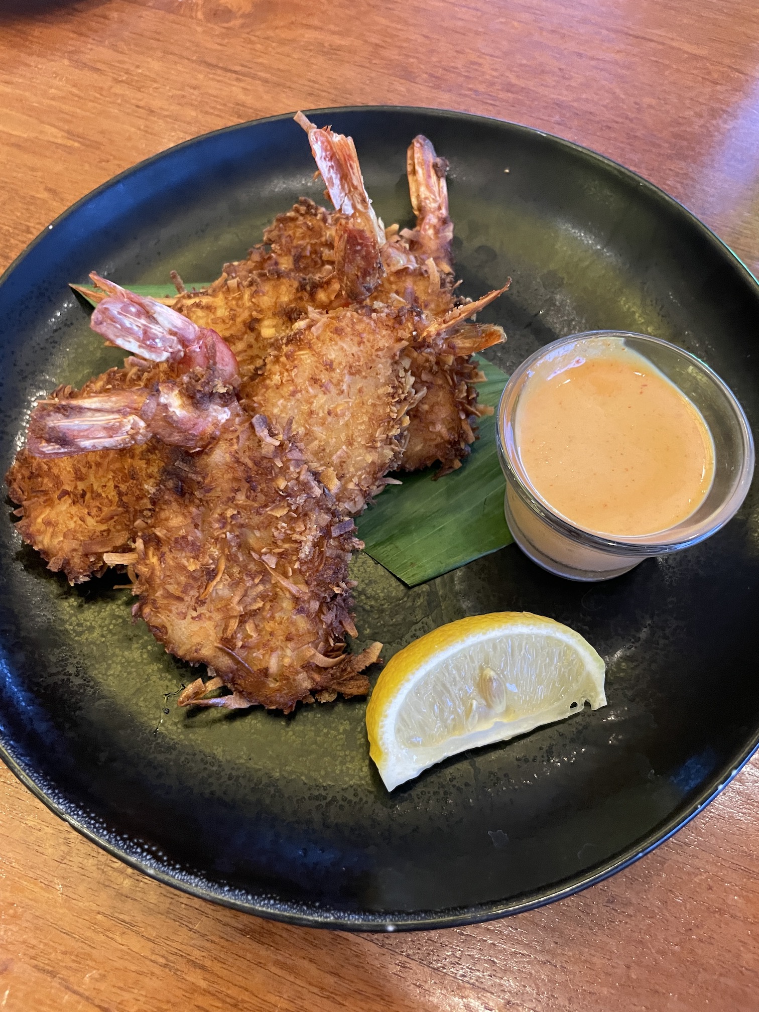 Review: Hyatt Regency Waikiki, Amazing With An Achilles Heel Hawaii Calling a plate of fried shrimp with a lemon wedge and sauce