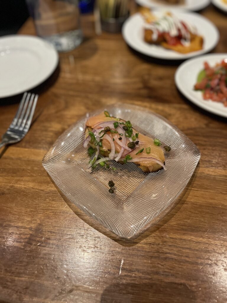 Review: Amazing Border Grill Buffet Las Vegas Hawaii Calling a plate of food on a table