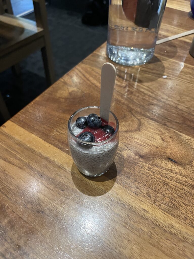 Review: Amazing Border Grill Buffet Las Vegas Hawaii Calling a glass of dessert with fruit on a wooden stick