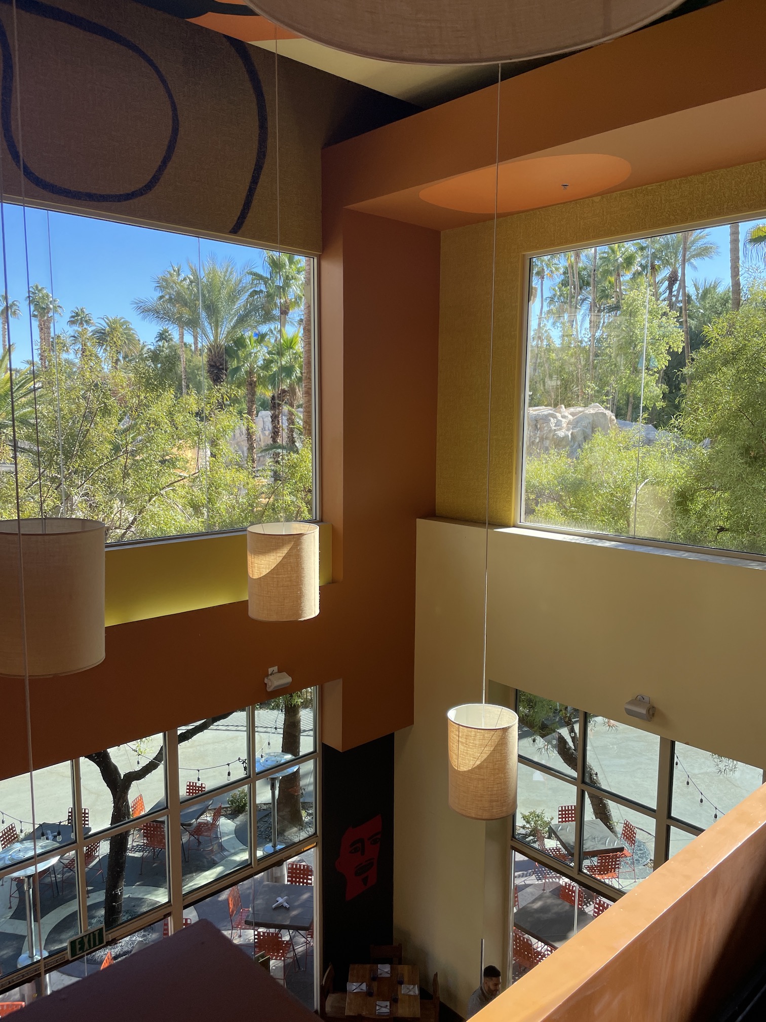Review: Amazing Border Grill Buffet Las Vegas Hawaii Calling a room with windows and trees outside