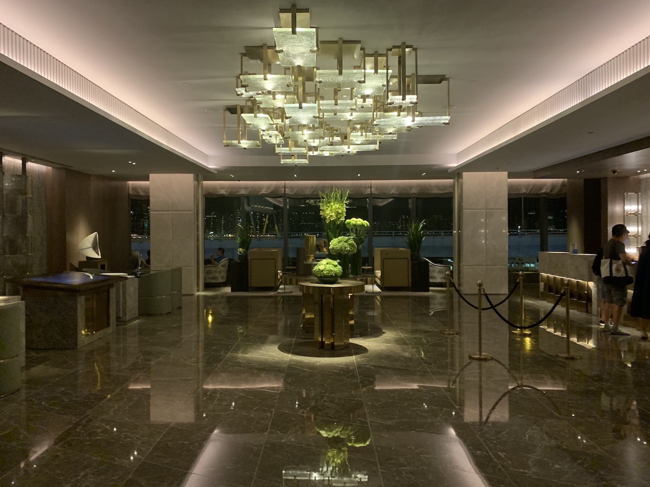 Hyatt Centric Victoria Harbour Hong Kong Hawaii Calling Lobby at night