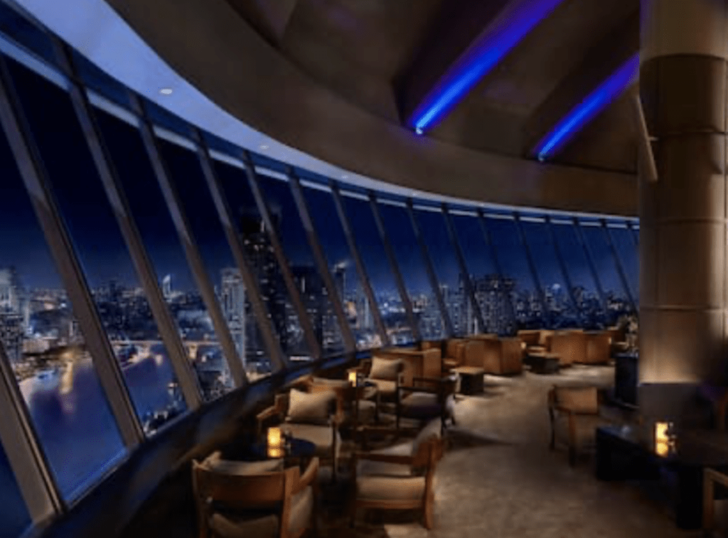 5 Amazing Bangkok Hotels on the River (2025) Hawaii Calling Millenium-Hilton-Bangkok-360-degree-view-restaurant