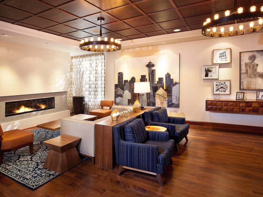 7 Best Budget Hotels in Seattle 2022 Hawaii Calling Warwick Hotel Lobby one of the best budget hotels in Seattle