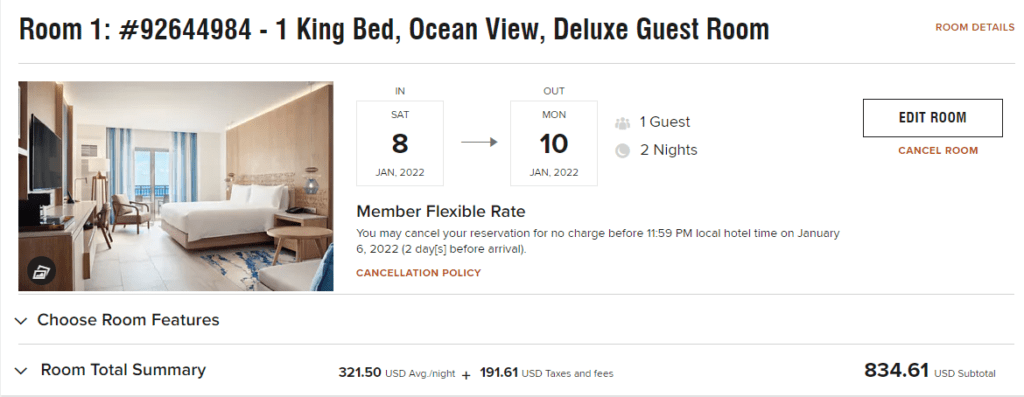 Opening the Door to Marriott Suite Night Awards; Pick Door #1 Close to Check-In Hawaii Calling a screenshot of a hotel room