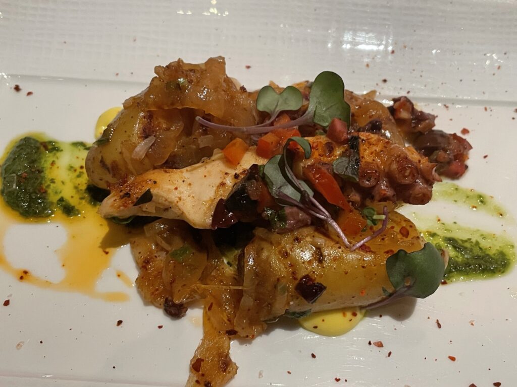 Cosmopolitan of Las Vegas — A Gorgeous Faux Purse on the Strip Hawaii Calling Octopus Grigliate at the Vegas outpost of Scarpetta