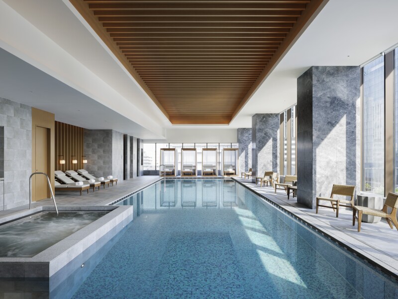 The Westin Yokohama Tranquility Debuts Hawaii Calling a swimming pool inside a building