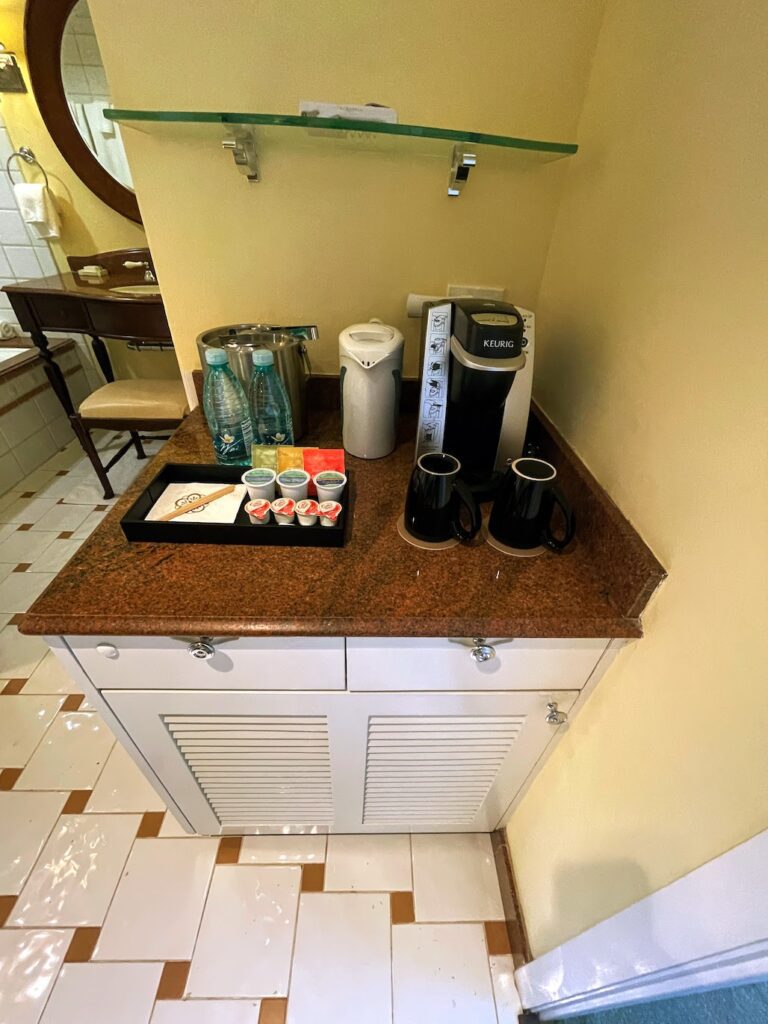 Review & Video: The Kahala Hotel and Resort, Presidential Luxury Hawaii Calling a counter with a coffee machine and coffee cups