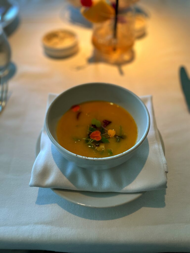 Review & Video: The Kahala Hotel and Resort, Presidential Luxury Hawaii Calling a bowl of soup on a white napkin
