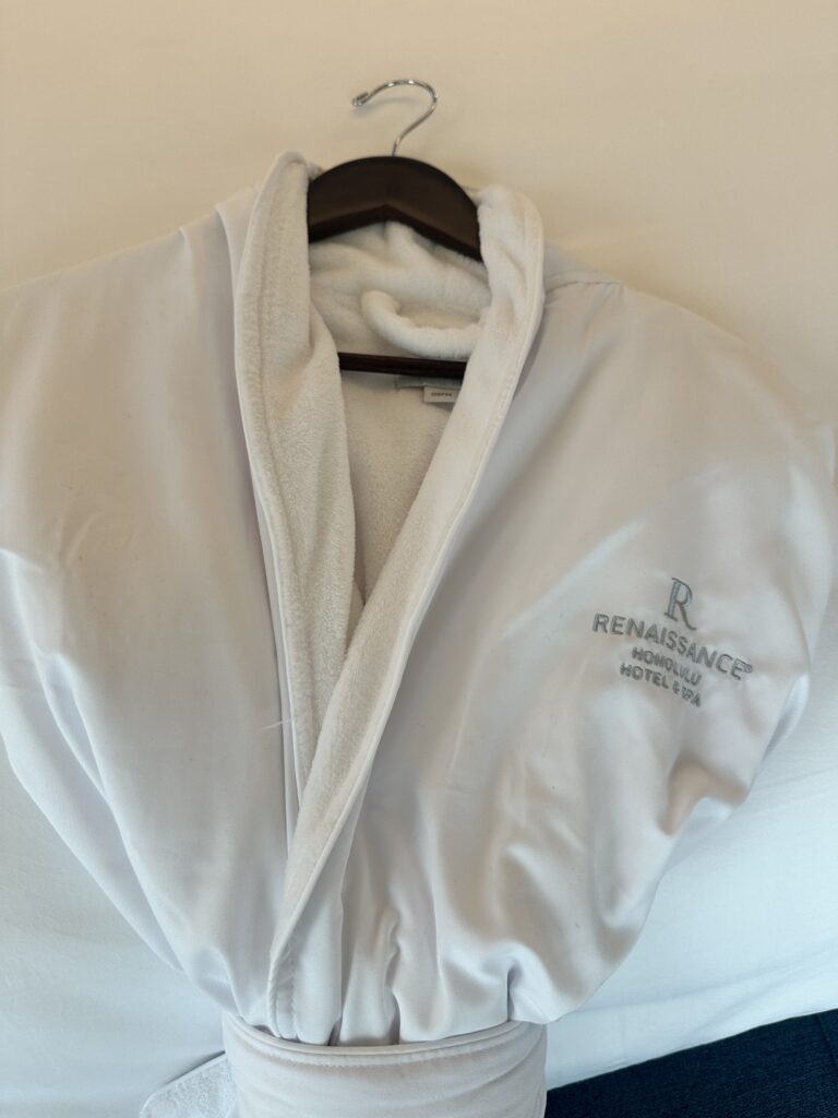 12 Plush & Cozy Hotel Robes Of The World Hawaii Calling a white robe on a swinger