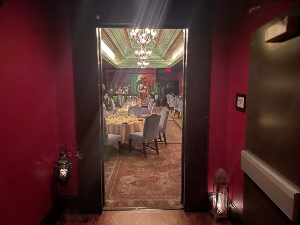 Review: Wildly Sexy Foundation Room Las Vegas Hawaii Calling a doorway to a room with a table set up