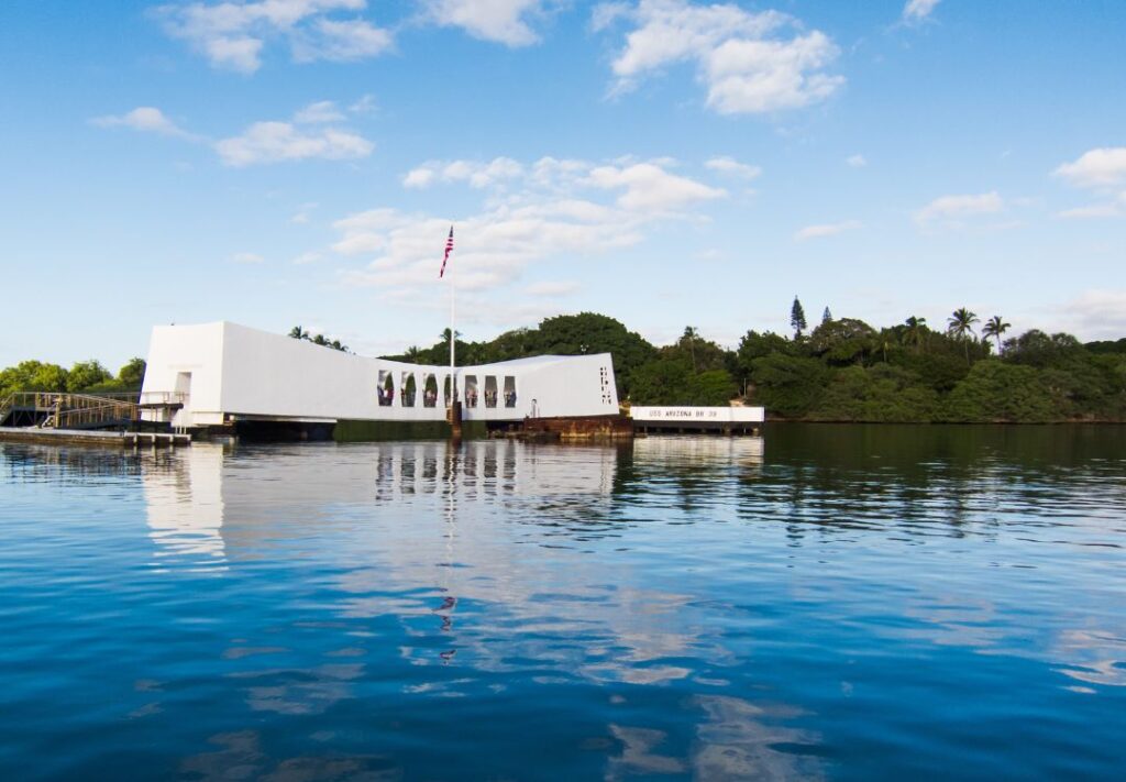 Your Complete Guide To Visiting Pearl Harbor Hawaii Calling Glassy water showing my guide to visiting Pearl Harbor