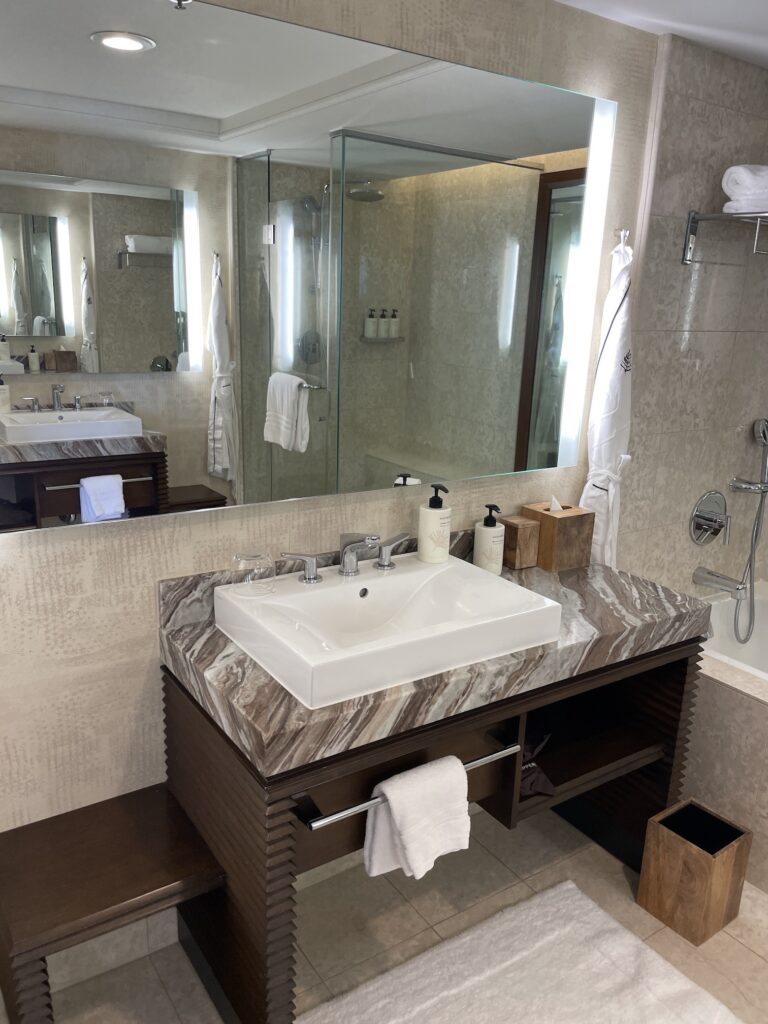 Review & Video: Four Seasons Oahu at Ko Olina, Pinnacle of Luxury Hawaii Calling a bathroom with a sink and mirror