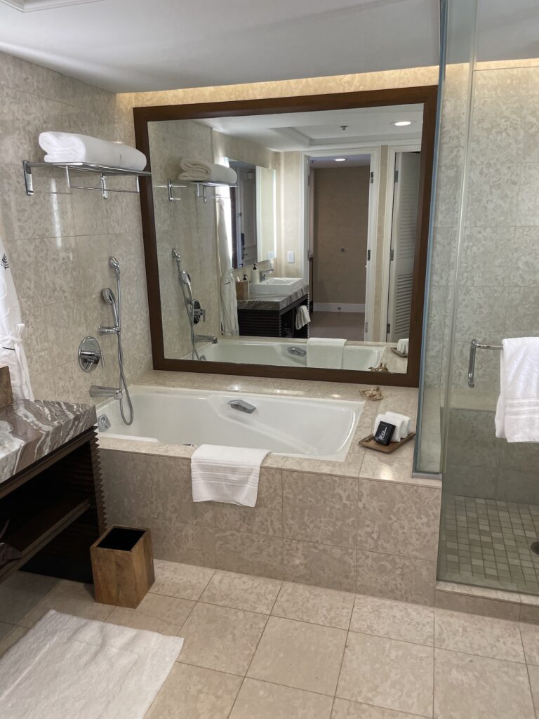 Review & Video: Four Seasons Oahu at Ko Olina, Pinnacle of Luxury Hawaii Calling a bathroom with a large mirror