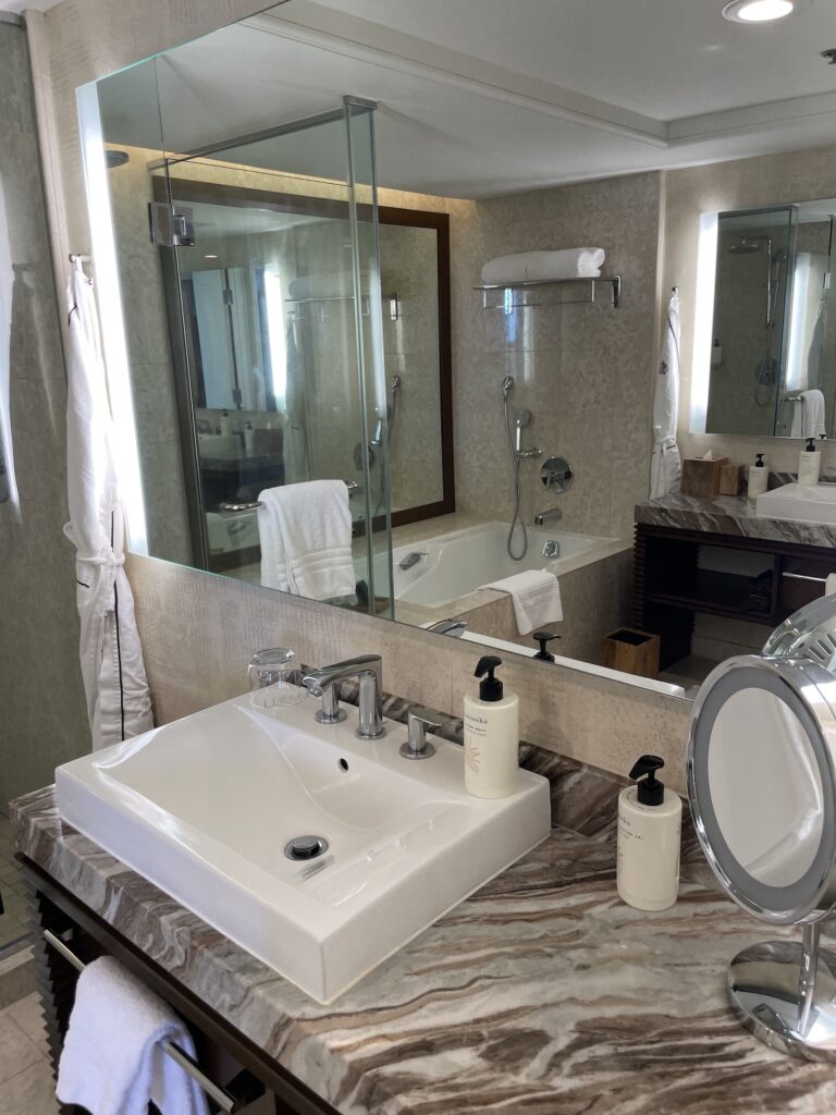 Review & Video: Four Seasons Oahu at Ko Olina, Pinnacle of Luxury Hawaii Calling a bathroom with a sink and a mirror