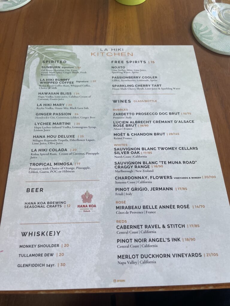 Review & Video: Four Seasons Oahu at Ko Olina, Pinnacle of Luxury Hawaii Calling a menu on a table