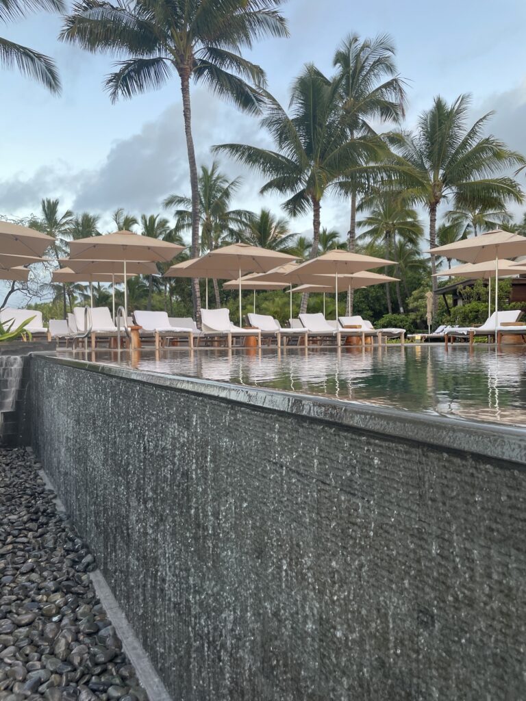 Review & Video: Four Seasons Oahu at Ko Olina, Pinnacle of Luxury Hawaii Calling a pool with umbrellas and chairs