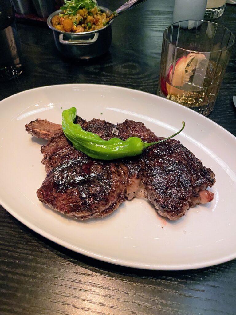 Classy Cool STRIPSTEAK Las Vegas | Review & Video Hawaii Calling Ribeye steak at the stripsteak las vegas