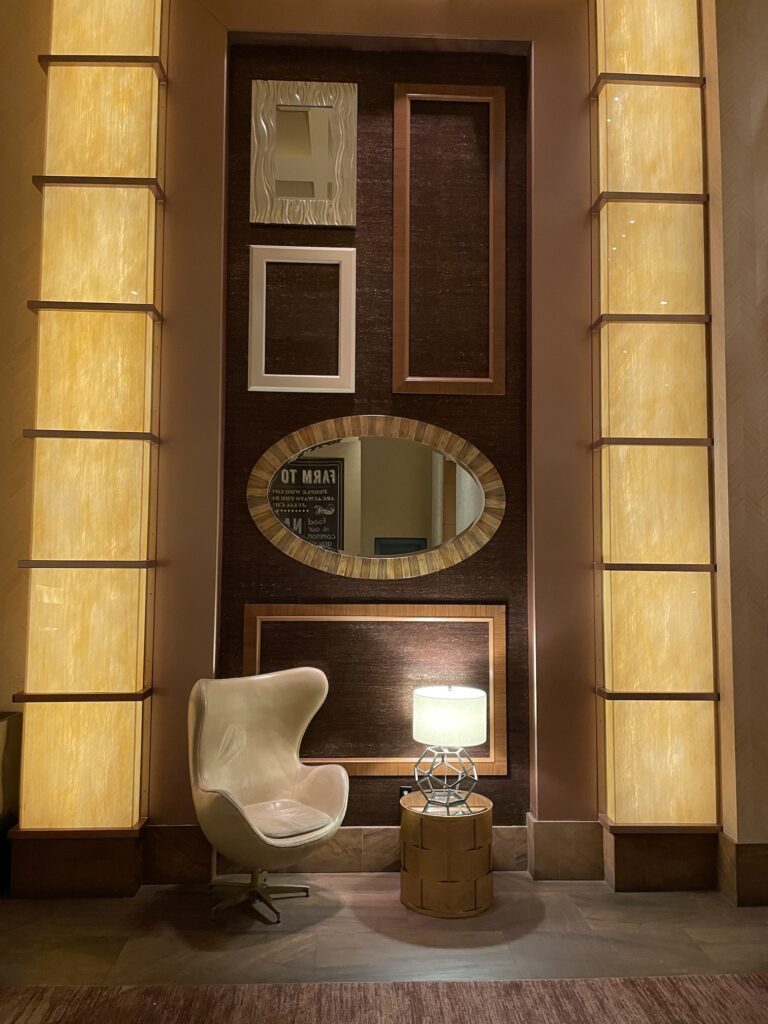 Delano Las Vegas Clean Air Oasis | Review & Video Hawaii Calling a chair and a lamp in a room