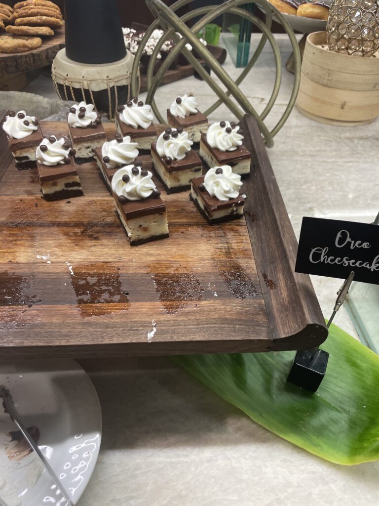 Delightful La Hiki Sunday Brunch | Four Seasons Oahu Hawaii Calling a tray of desserts on a table